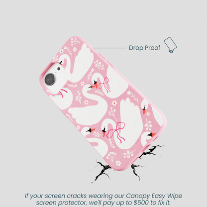 Bubblegum Pink Swan Garden iPhone 16e/17e Case