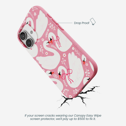 Bubblegum Pink Swan Garden iPhone 17 Case