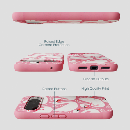 Bubblegum Pink Swan Garden Google Pixel 10 Pro XL Case