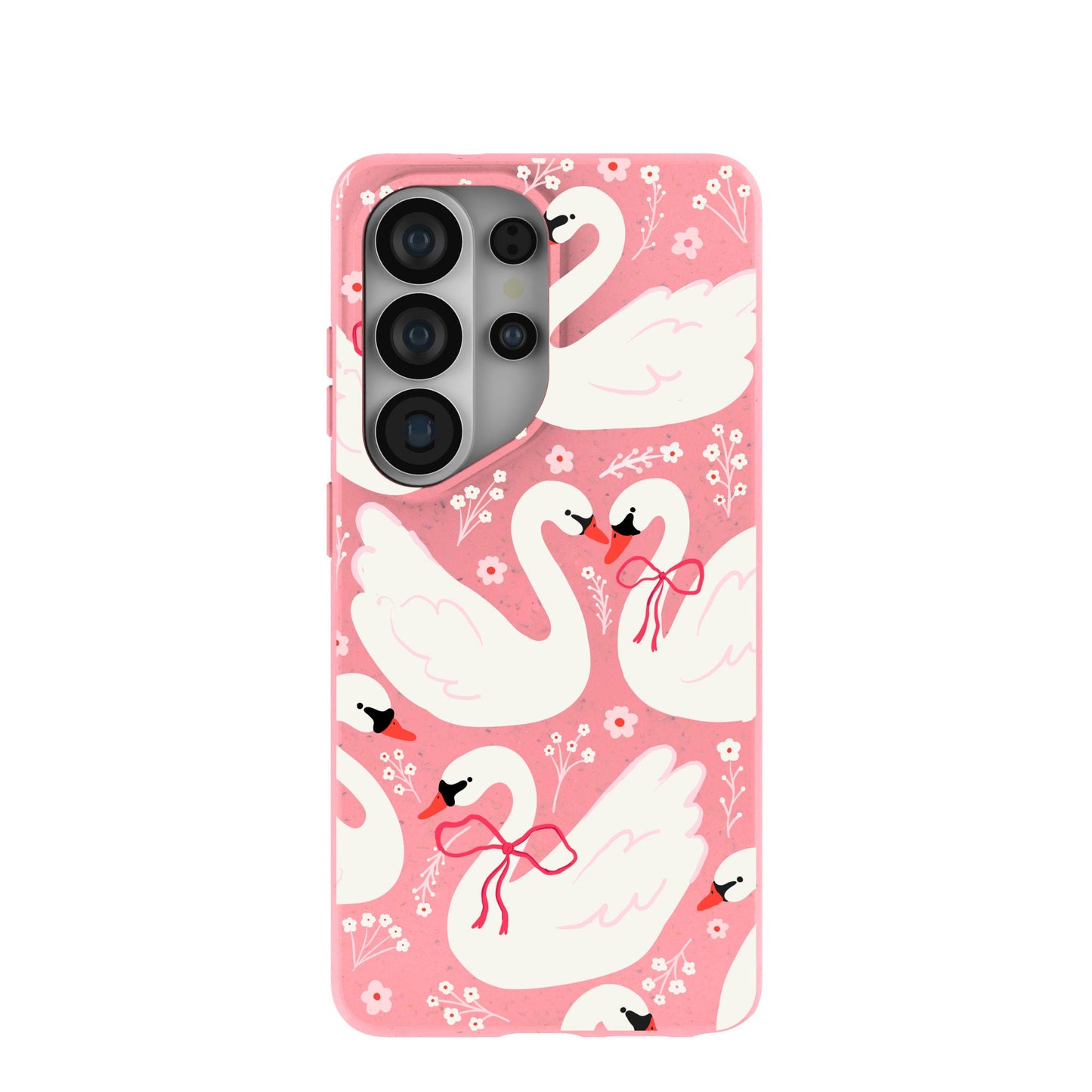 Bubblegum Pink Swan Garden Samsung Galaxy S26 Ultra Case