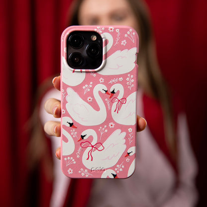 Bubblegum Pink Swan Garden Samsung Galaxy S26 Ultra Case