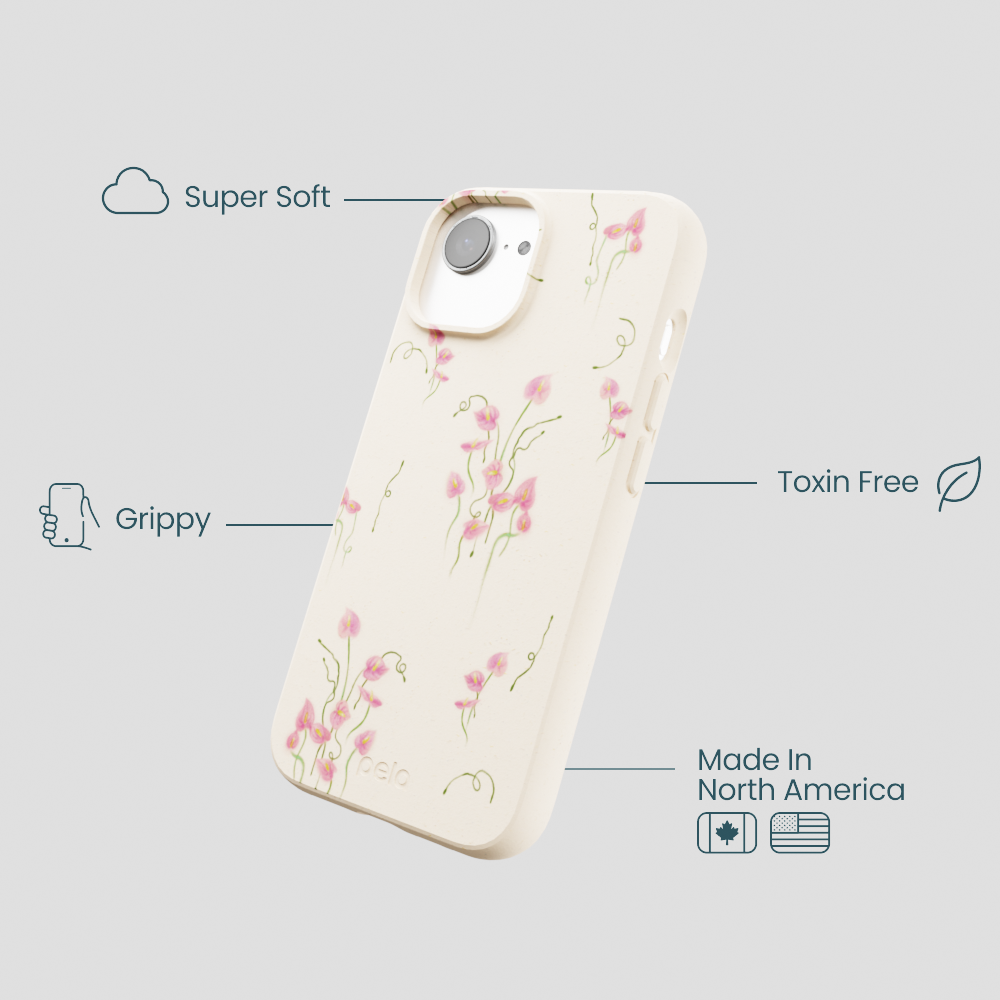Seashell Sweet Anthuriums iPhone 16e/17e Case