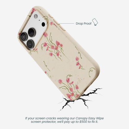 Seashell Sweet Anthuriums iPhone 17 Pro Case