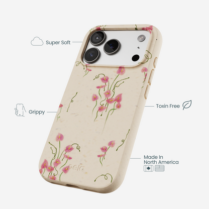 Seashell Sweet Anthuriums iPhone 17 Pro Case