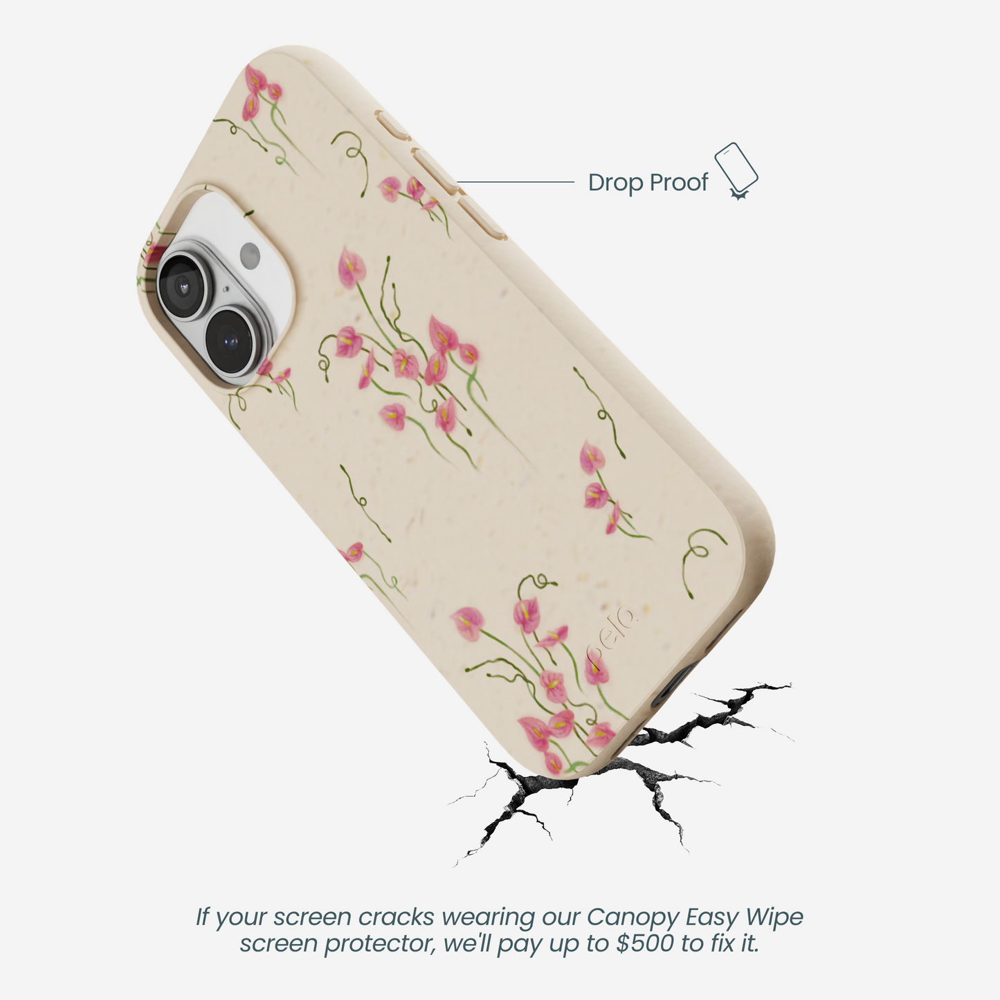 Seashell Sweet Anthuriums iPhone 17 Case