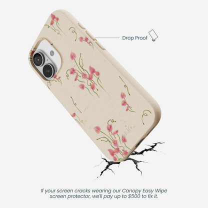 Seashell Sweet Anthuriums iPhone 17 Case