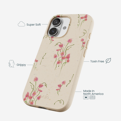 Seashell Sweet Anthuriums iPhone 17 Case