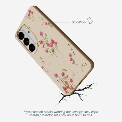 Seashell Sweet Anthuriums Samsung Galaxy S26 Case