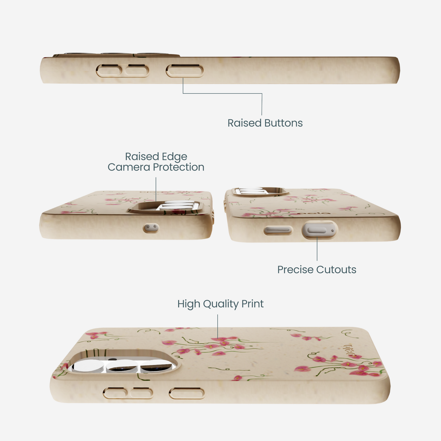Seashell Sweet Anthuriums Samsung Galaxy S26 Case