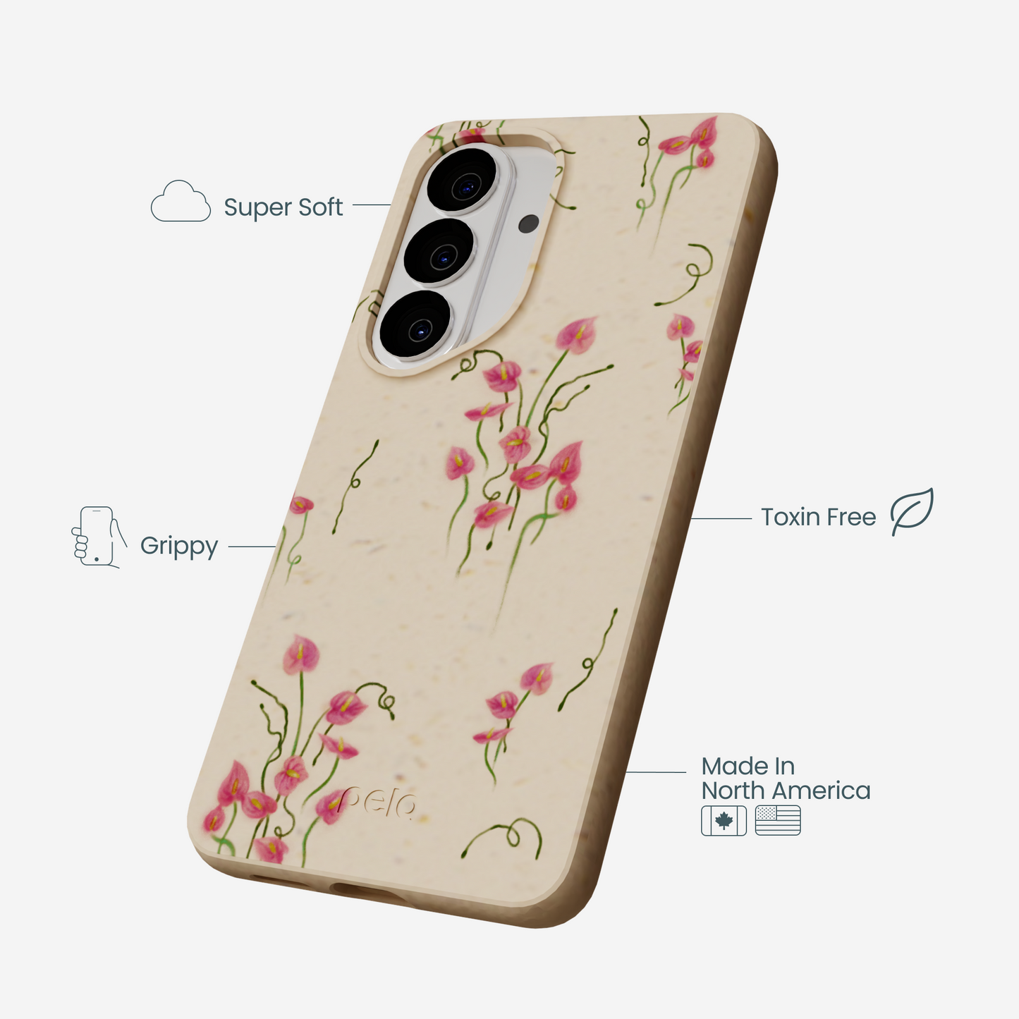 Seashell Sweet Anthuriums Samsung Galaxy S26 Case
