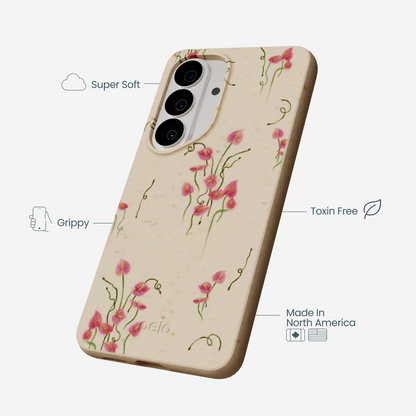 Seashell Sweet Anthuriums Samsung Galaxy S26 Case