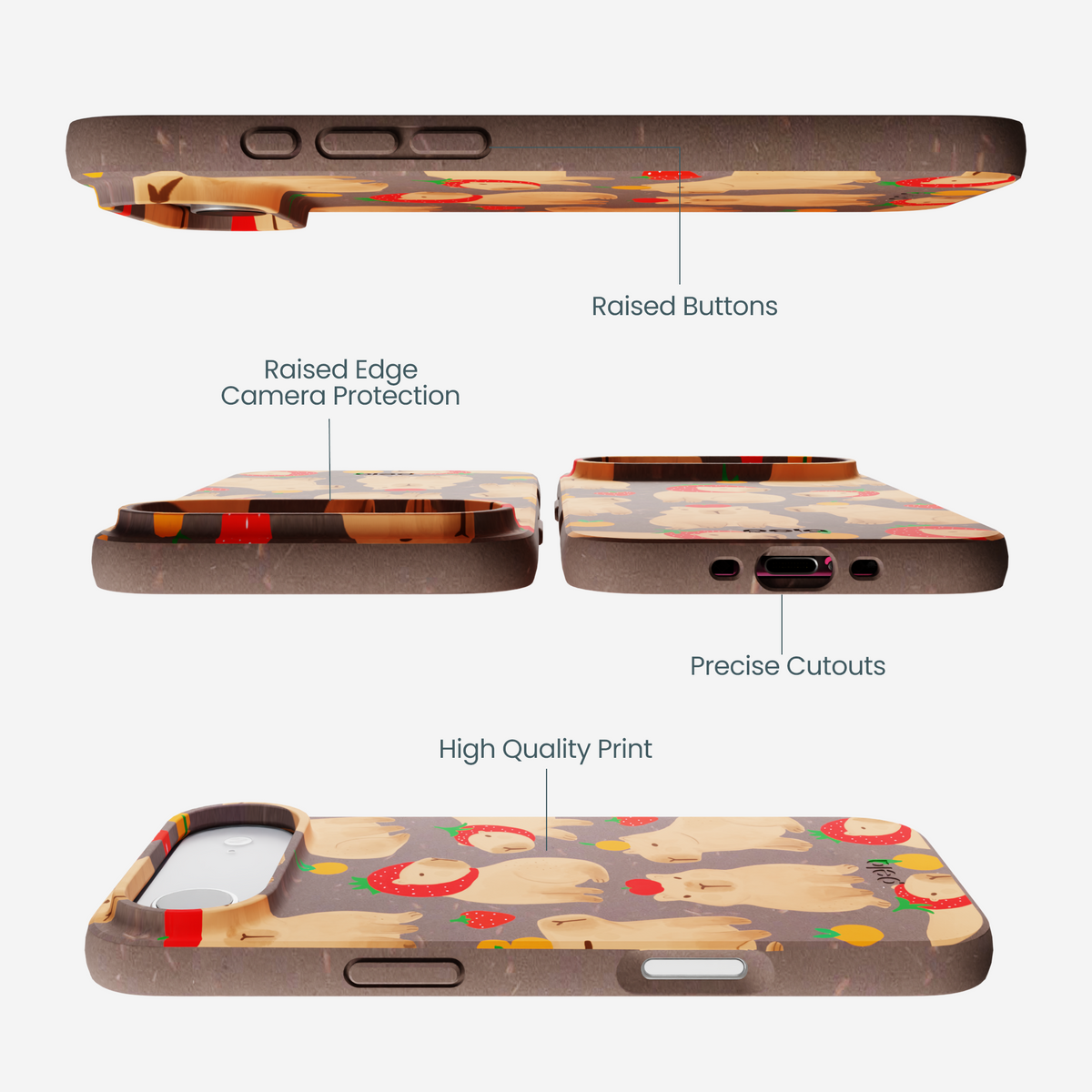 Chocolate Brown Sweet Capybaras iPhone Air Case