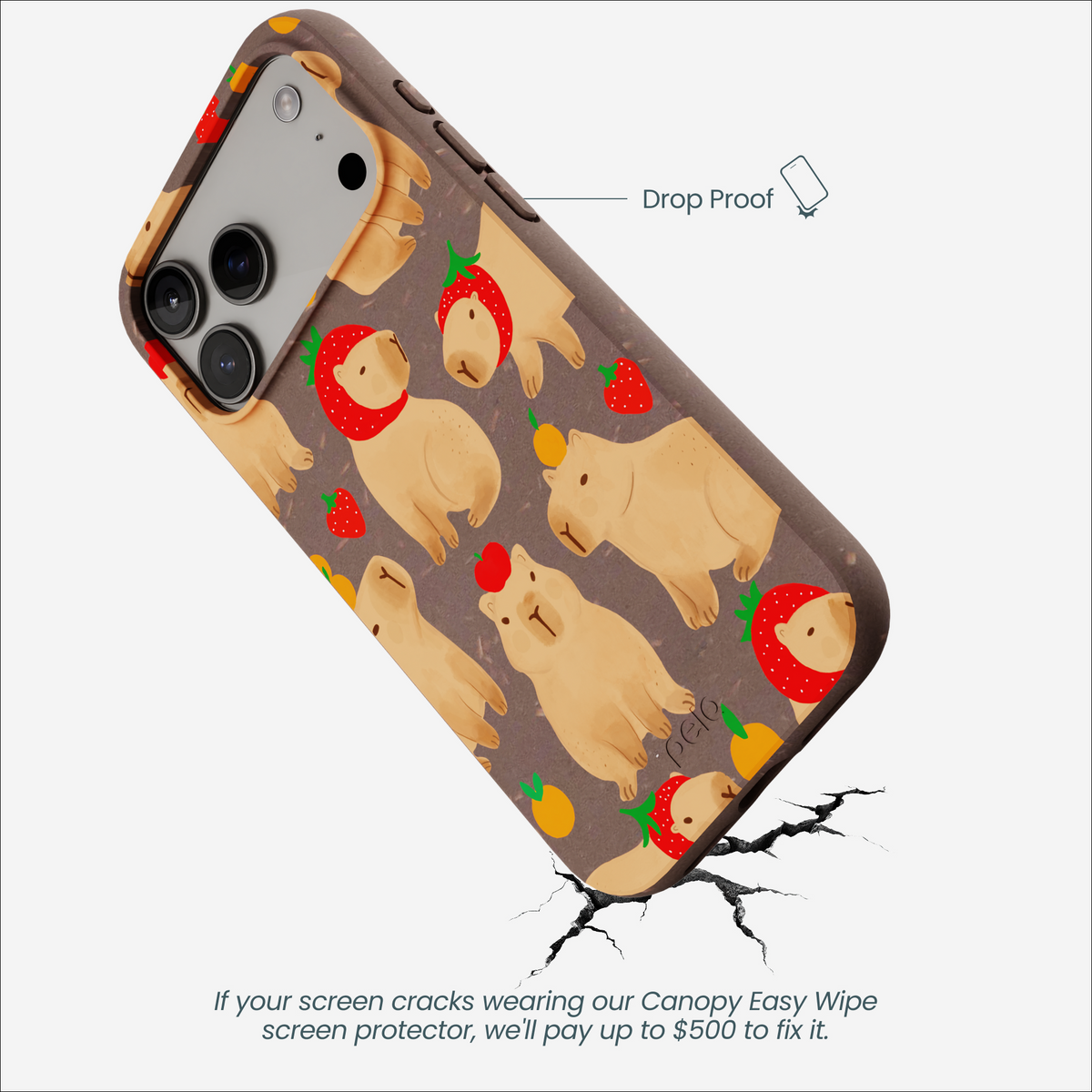 Chocolate Brown Sweet Capybaras iPhone 17 Pro Max Case