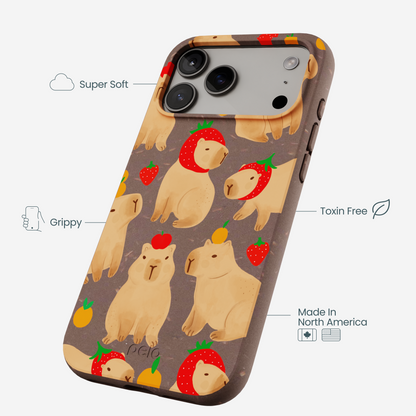 Chocolate Brown Sweet Capybaras iPhone 17 Pro Max Case