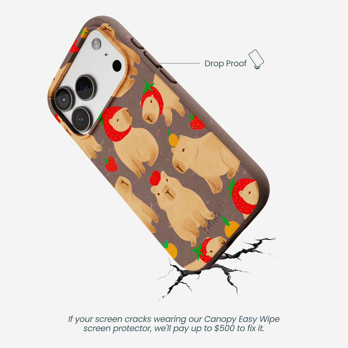 Chocolate Brown Sweet Capybaras iPhone 17 Pro Case