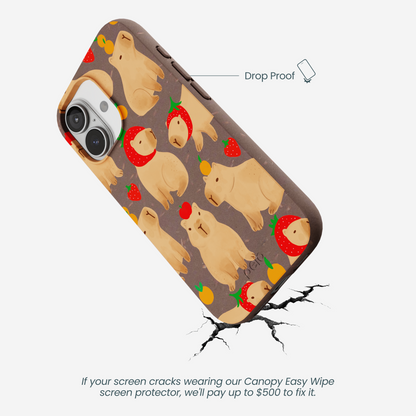 Chocolate Brown Sweet Capybaras iPhone 17 Case
