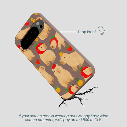Chocolate Brown Sweet Capybaras Google Pixel 10/10 Pro Case