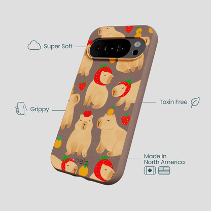Chocolate Brown Sweet Capybaras Google Pixel 10/10 Pro Case