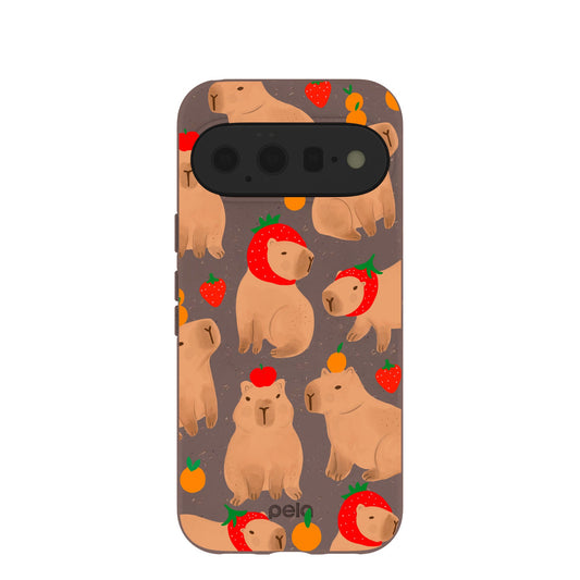Chocolate Brown Sweet Capybaras Google Pixel 11 Case