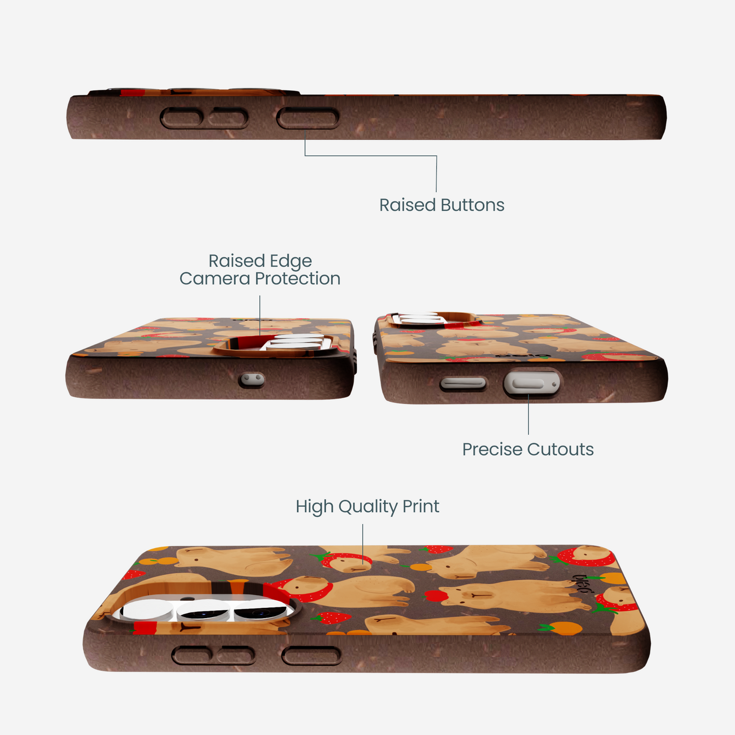 Chocolate Brown Sweet Capybaras Samsung Galaxy S26 Case