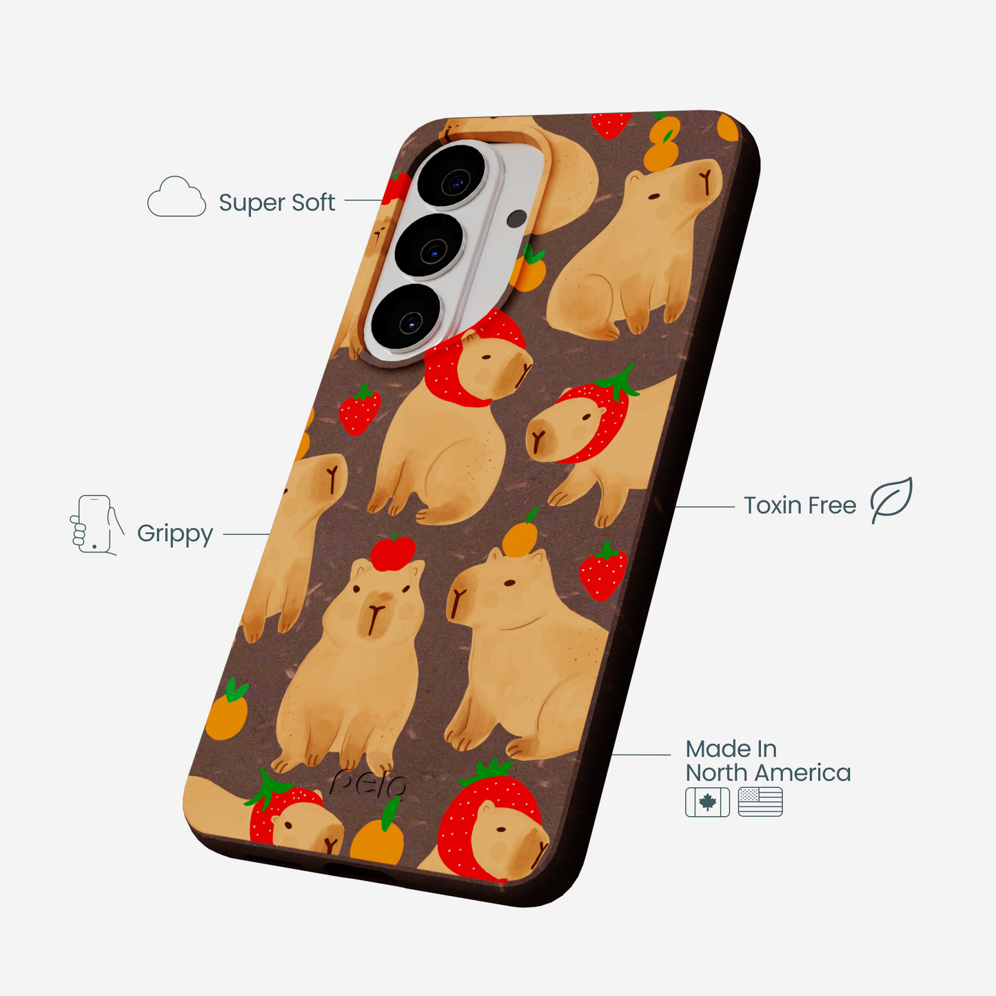 Chocolate Brown Sweet Capybaras Samsung Galaxy S26 Case