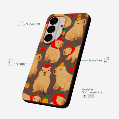 Chocolate Brown Sweet Capybaras Samsung Galaxy S26 Case