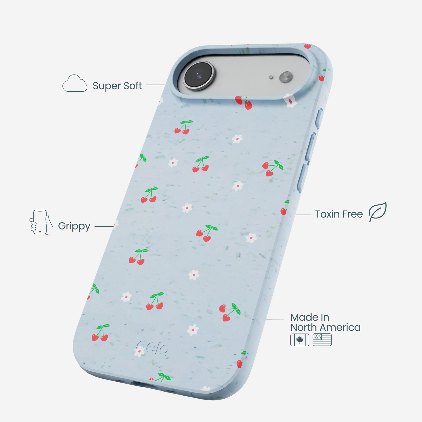 Powder Blue Sweet Cherries iPhone Air Case