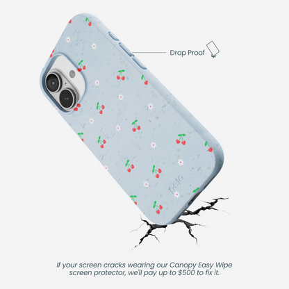Powder Blue Sweet Cherries iPhone 17 Case