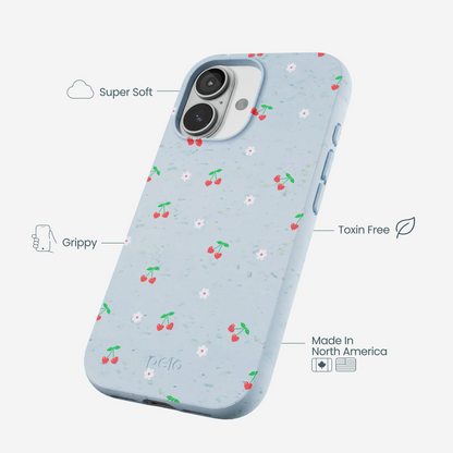 Powder Blue Sweet Cherries iPhone 17 Case