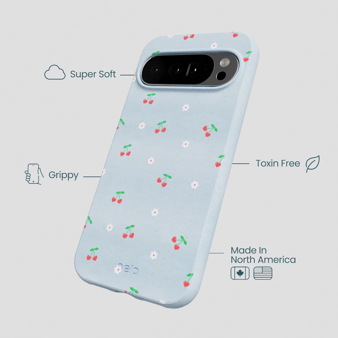 Powder Blue Sweet Cherries Google Pixel 10 Pro XL Case