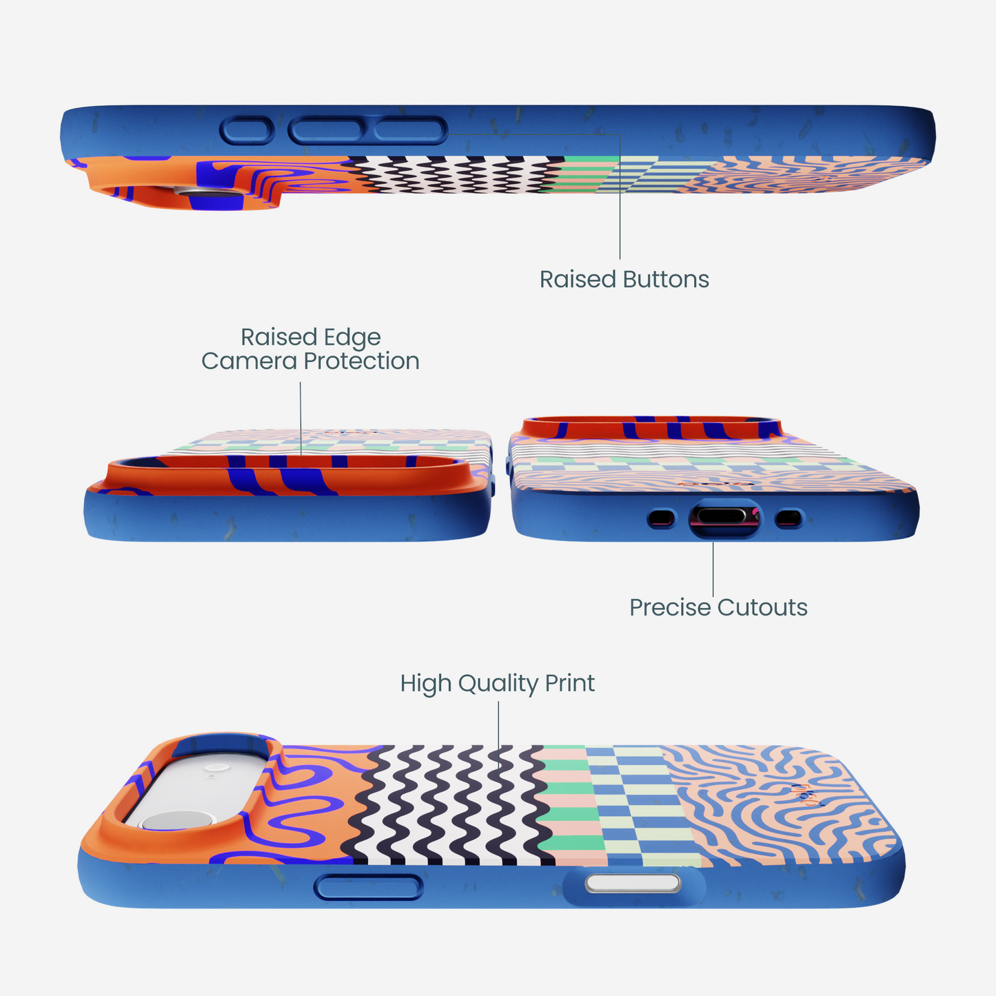 Electric Blue Tangerine Mix iPhone Air Case