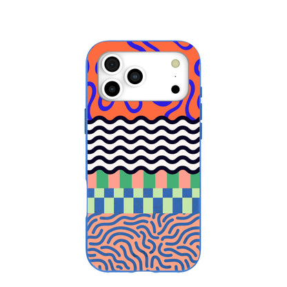 Electric Blue Tangerine Mix iPhone 17 Pro Max Case