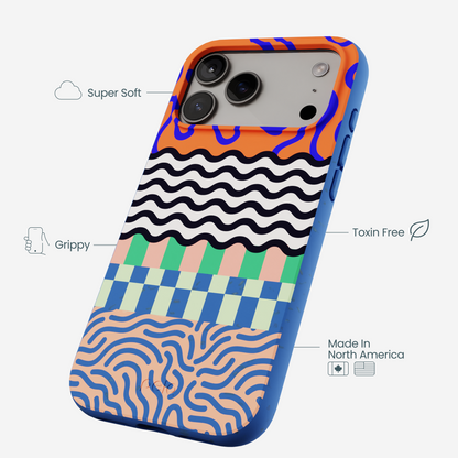 Electric Blue Tangerine Mix iPhone 17 Pro Max Case