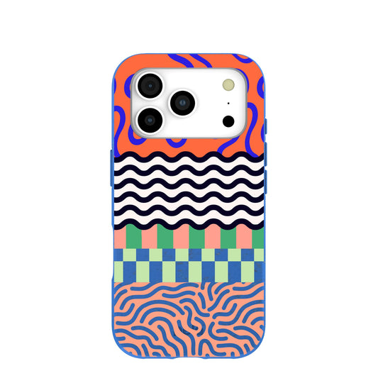 Electric Blue Tangerine Mix iPhone 17 Pro Case