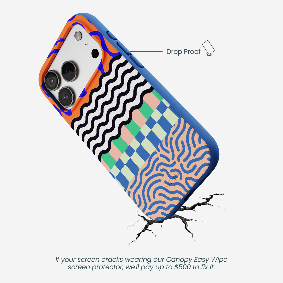 Electric Blue Tangerine Mix iPhone 17 Pro Case