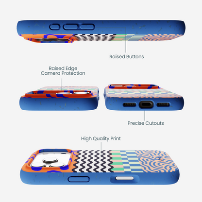 Electric Blue Tangerine Mix iPhone 17 Pro Case