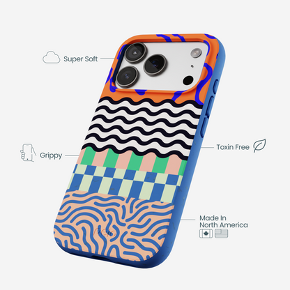 Electric Blue Tangerine Mix iPhone 17 Pro Case