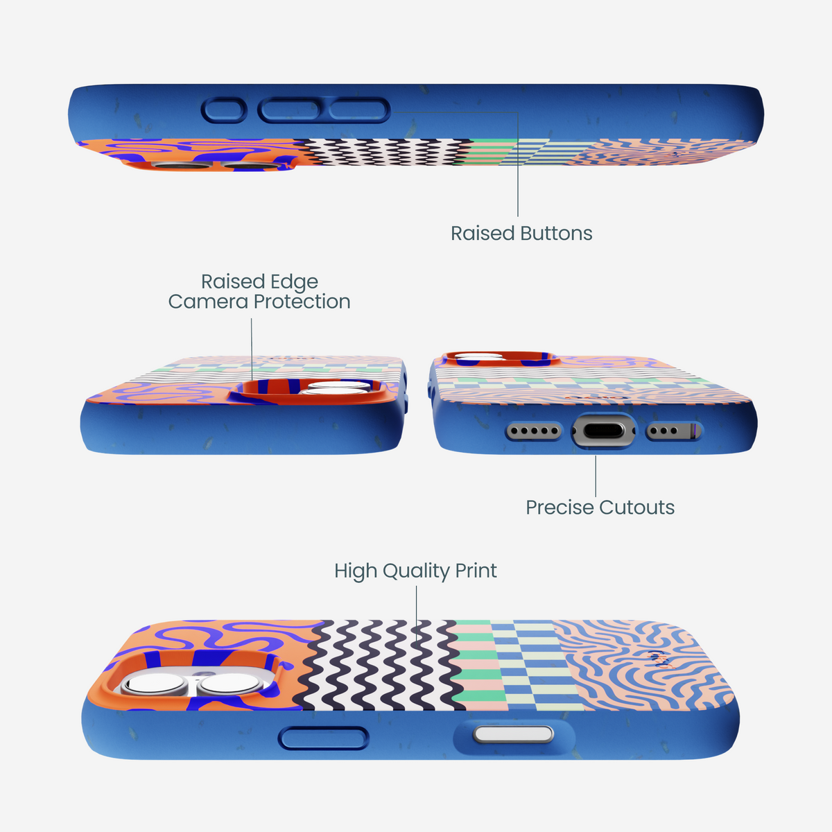 Electric Blue Tangerine Mix iPhone 17 Case