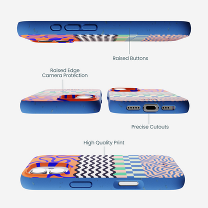 Electric Blue Tangerine Mix iPhone 17 Case