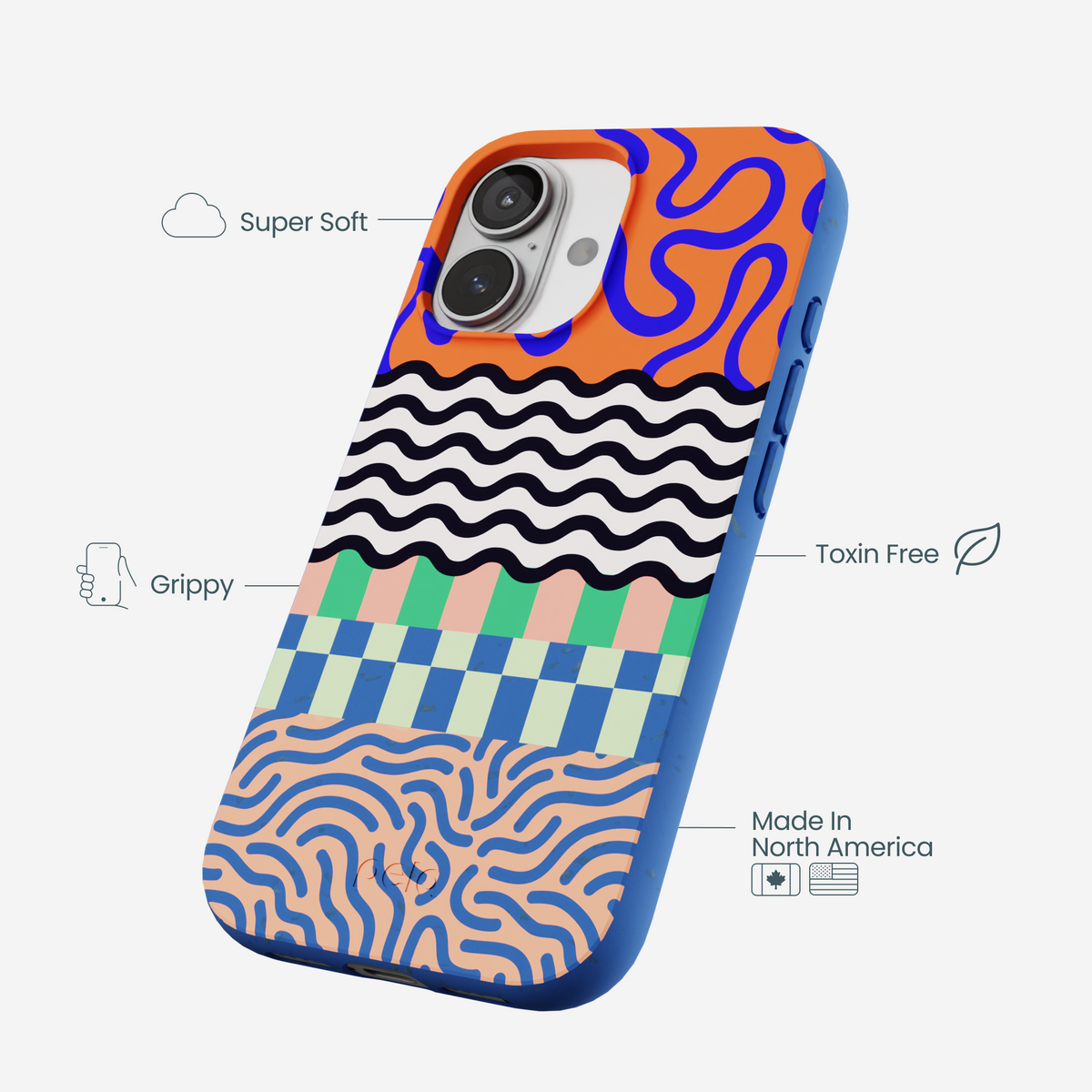 Electric Blue Tangerine Mix iPhone 17 Case