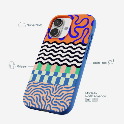 Electric Blue Tangerine Mix iPhone 17 Case