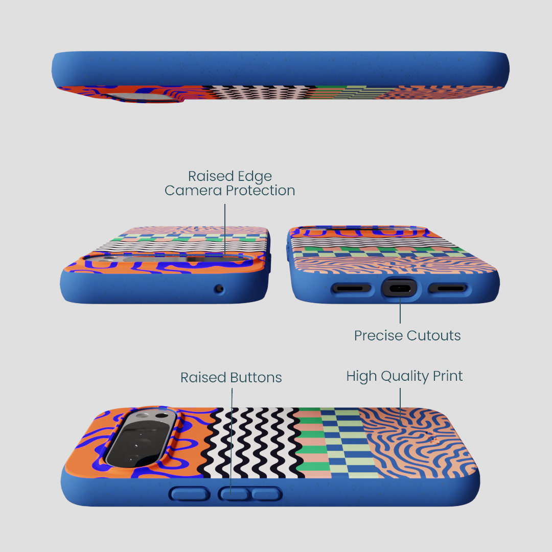 Electric Blue Tangerine Mix Google Pixel 10 Pro XL Case