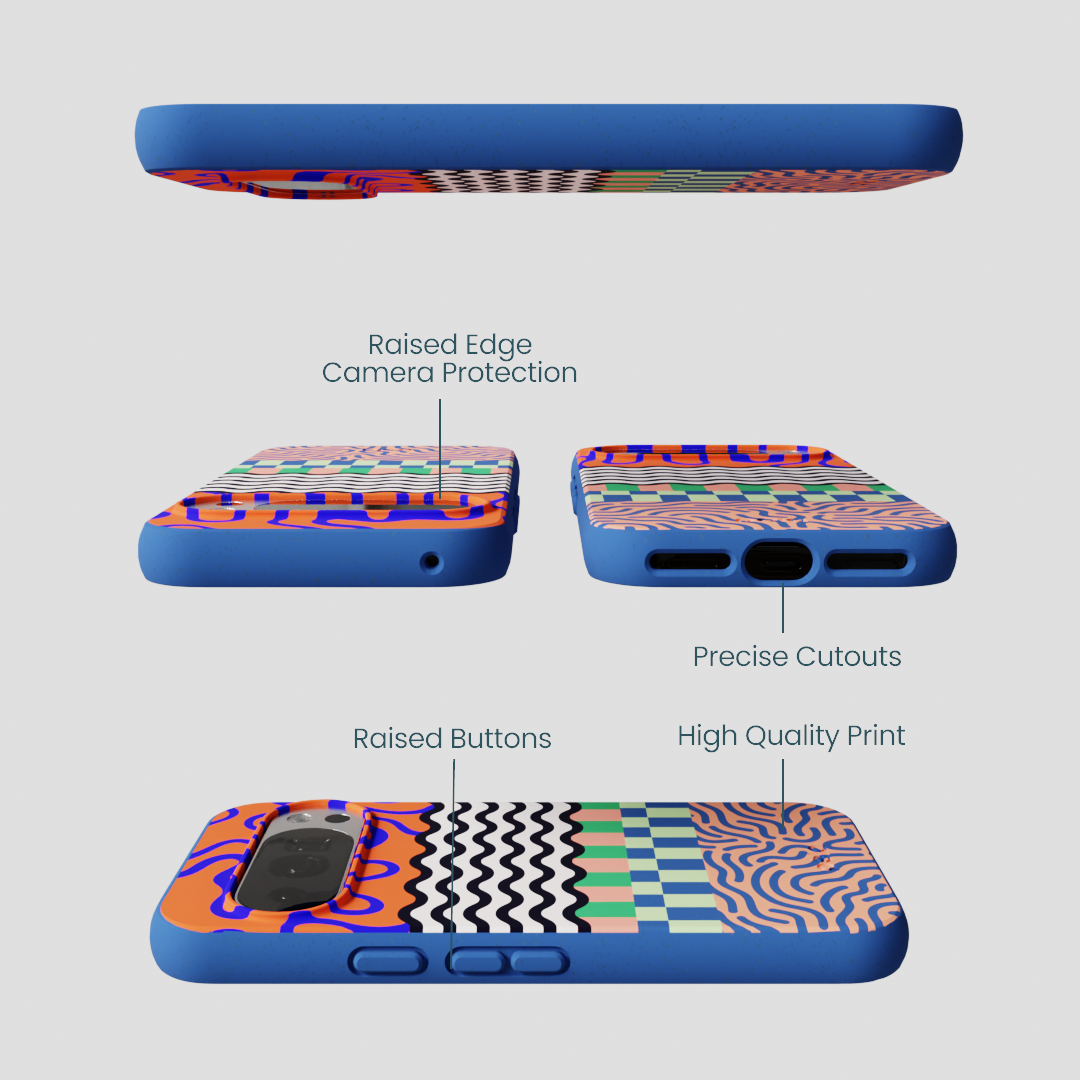 Electric Blue Tangerine Mix Google Pixel 10/10 Pro Case