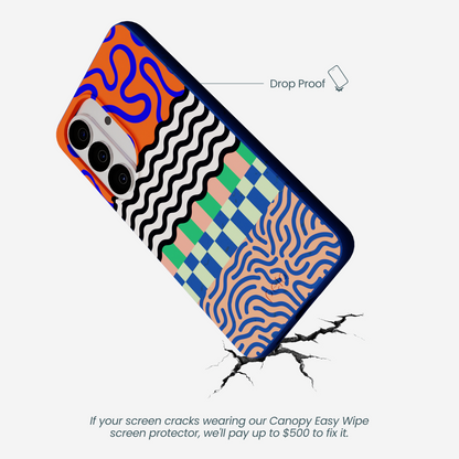 Electric Blue Tangerine Mix Samsung Galaxy S26 Case