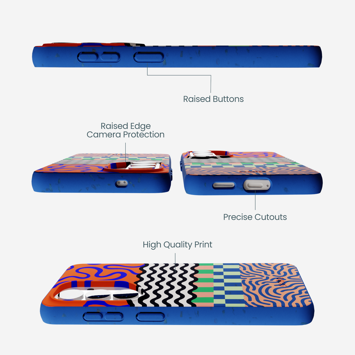 Electric Blue Tangerine Mix Samsung Galaxy S26 Case