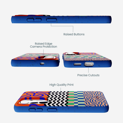 Electric Blue Tangerine Mix Samsung Galaxy S26 Case