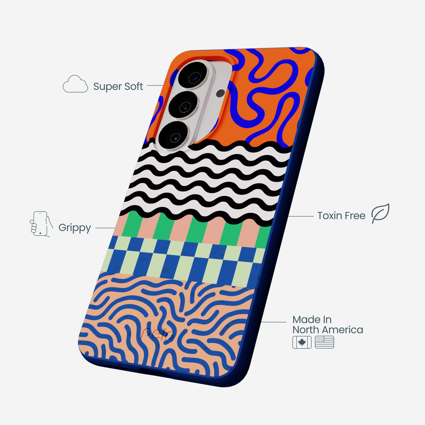 Electric Blue Tangerine Mix Samsung Galaxy S26 Case
