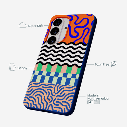 Electric Blue Tangerine Mix Samsung Galaxy S26 Case