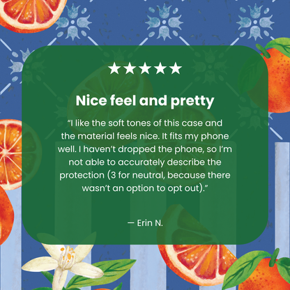Electric Blue Tarocco Orange Tile iPhone Air Case