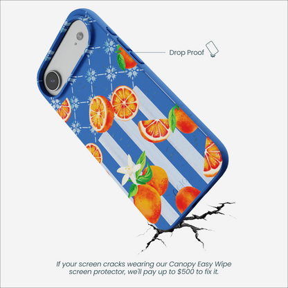 Electric Blue Tarocco Orange Tile iPhone Air Case
